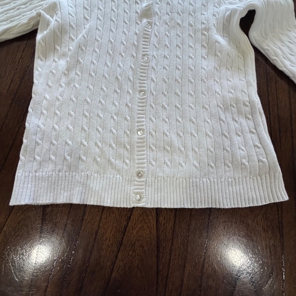 Eddie Bauer made in Australia white knit cardigan cotton blend size L-read descr - Picture 9 of 16